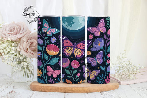 Magical Butterfly Garden 20oz Tumbler Sublimation sassyprint 