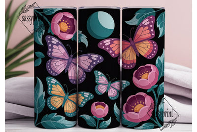 Magical Butterfly Garden 20oz Tumbler Sublimation sassyprint 