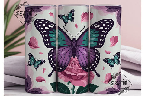 Magical Butterfly Garden 20oz Tumbler Sublimation sassyprint 