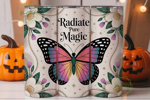 Magical Butterfly Tumbler Wrap Sublimation PixelChick 