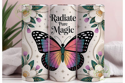 Magical Butterfly Tumbler Wrap Sublimation PixelChick 