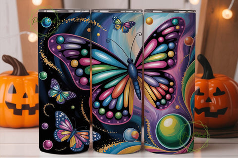 Magical Butterfly Wings 20oz Tumbler Sublimation PixelChick 