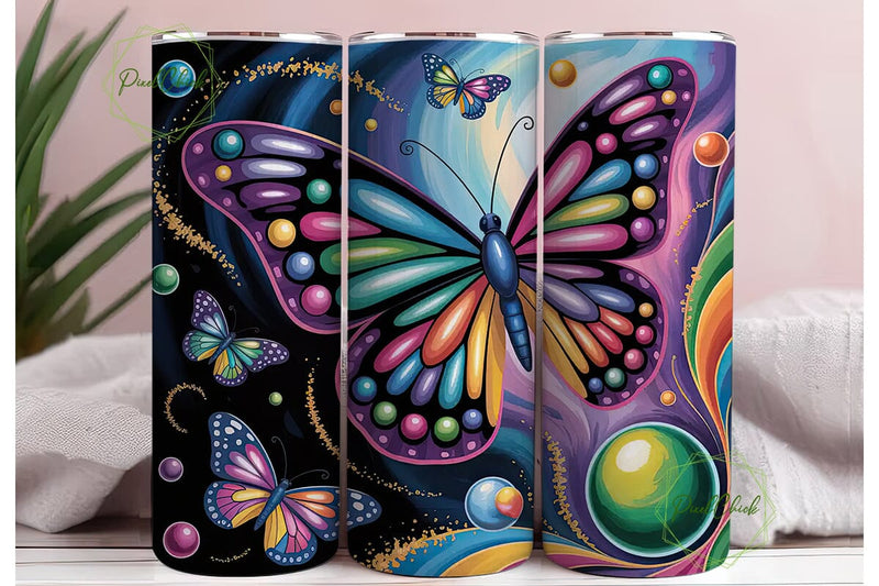 Magical Butterfly Wings 20oz Tumbler Sublimation PixelChick 