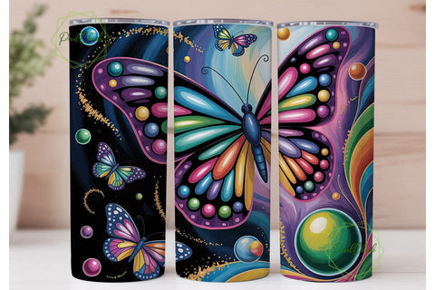 Magical Butterfly Wings 20oz Tumbler Sublimation PixelChick 