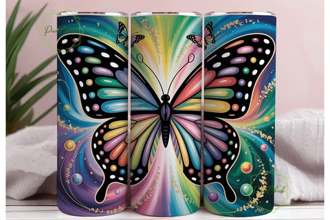 Magical Butterfly Wings 20oz Tumbler Sublimation PixelChick 