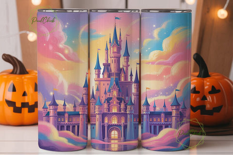 Magical Castle Sky 20oz Tumbler Wrap Sublimation PixelChick 