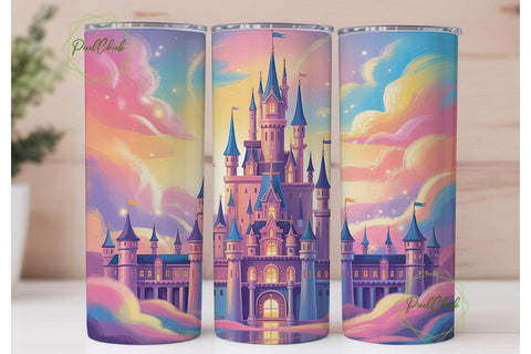 Magical Castle Sky 20oz Tumbler Wrap Sublimation PixelChick 