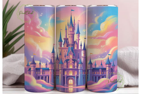 Magical Castle Sky 20oz Tumbler Wrap Sublimation PixelChick 