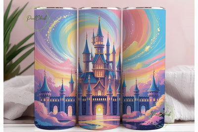 Magical Castle Sky 20oz Tumbler Wrap Sublimation PixelChick 