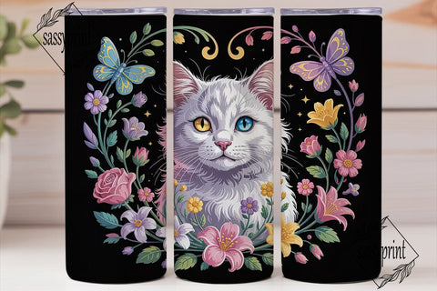 Magical Cat 20oz Tumbler Wrap Sublimation sassyprint 