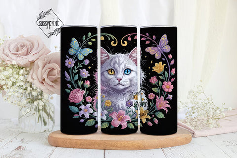 Magical Cat 20oz Tumbler Wrap Sublimation sassyprint 