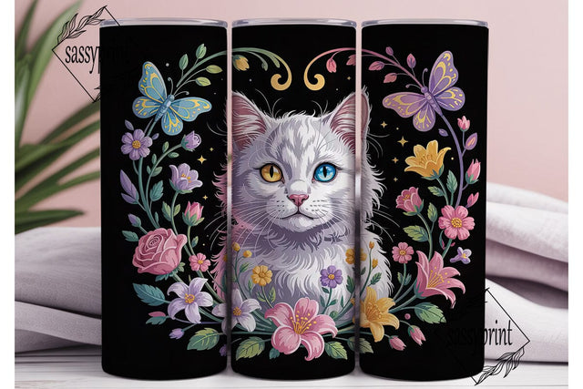 Magical Cat 20oz Tumbler Wrap Sublimation sassyprint 