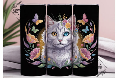 Magical Cat 20oz Tumbler Wrap Sublimation sassyprint 