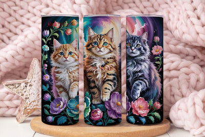 Magical Cats 20oz Tumbler Wrap Sublimation DesignSVG 