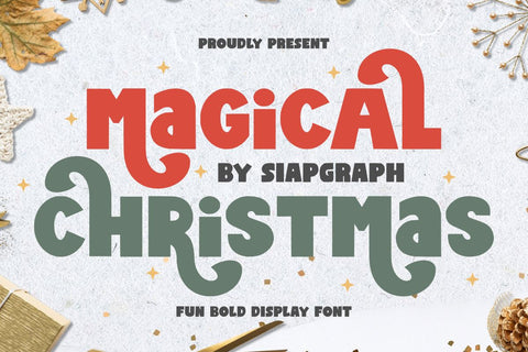 Magical Christmas - Fun Bold Display Font Font Masyafi Studio 