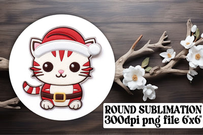 Magical Christmas Theme 3D Embroidered Keychain Coaster Sublimation afrosvg 