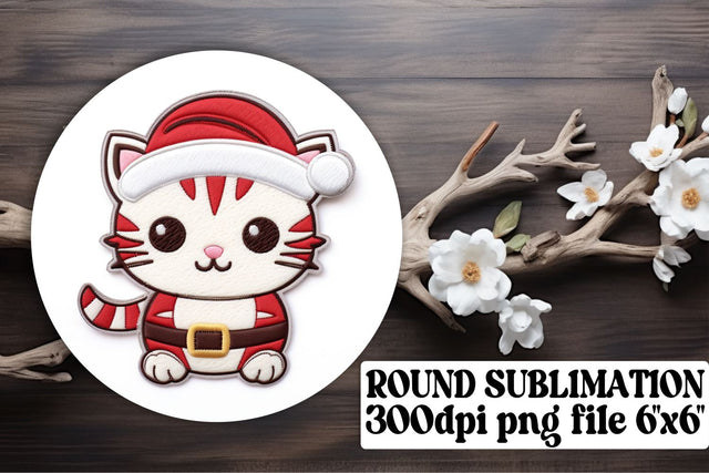 Magical Christmas Theme 3D Embroidered Keychain Coaster Sublimation afrosvg 