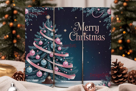 Magical Christmas Tree 20oz Tumbler Wrap Sublimation DesignSVG 