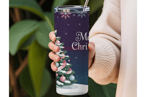Magical Christmas Tree 20oz Tumbler Wrap Sublimation DesignSVG 