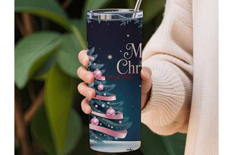 Magical Christmas Tree 20oz Tumbler Wrap Sublimation DesignSVG 