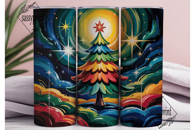 Magical Christmas Tree 20oz Tumbler Wrap Sublimation sassyprint 