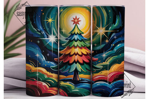 Magical Christmas Tree 20oz Tumbler Wrap Sublimation sassyprint 