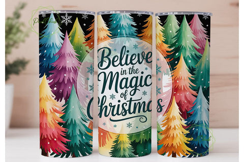 Magical Christmas Trees 20oz Tumbler Sublimation PixelChick 