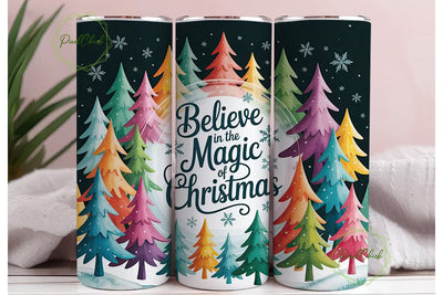 Magical Christmas Trees 20oz Tumbler Sublimation PixelChick 