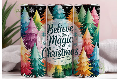 Magical Christmas Trees 20oz Tumbler Sublimation PixelChick 