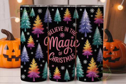 Magical Christmas Tumbler Wrap Sublimation PixelChick 
