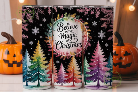 Magical Christmas Tumbler Wrap Sublimation PixelChick 
