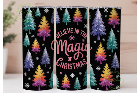 Magical Christmas Tumbler Wrap Sublimation PixelChick 