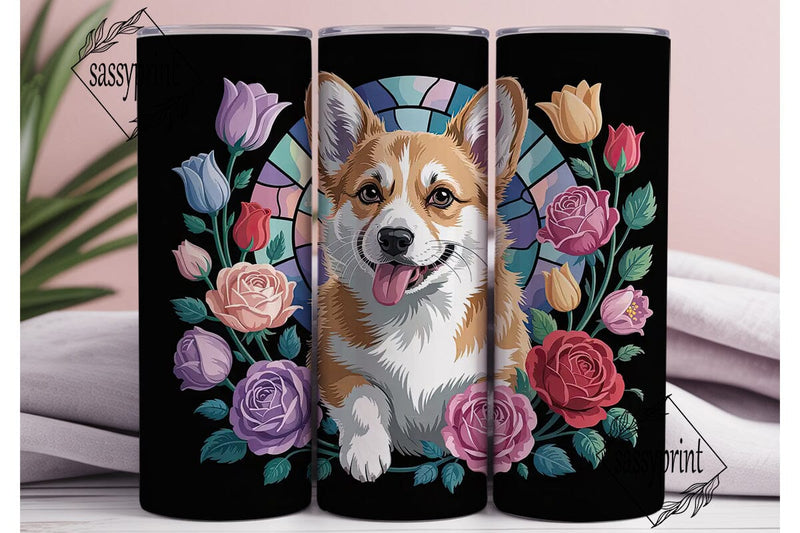 Magical Corgi Tumbler Wrap Sublimation sassyprint 