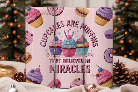 Magical Cupcake Tumbler Wrap Sublimation DesignSVG 