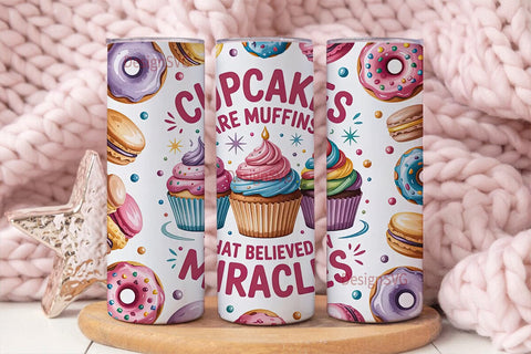 Magical Cupcake Tumbler Wrap Sublimation DesignSVG 