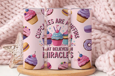 Magical Cupcake Tumbler Wrap Sublimation DesignSVG 