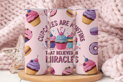 Magical Cupcake Tumbler Wrap Sublimation DesignSVG 
