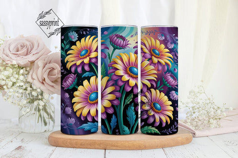 Magical Daisy 20oz Tumbler Wrap Sublimation sassyprint 