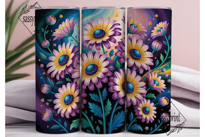 Magical Daisy 20oz Tumbler Wrap Sublimation sassyprint 