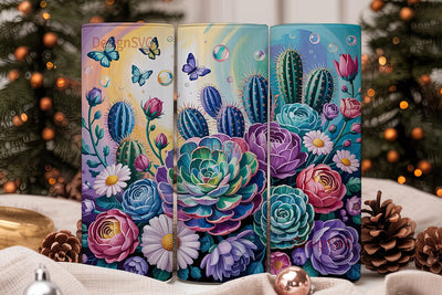 Magical Desert Bloom 20oz Tumbler Wrap Sublimation DesignSVG 