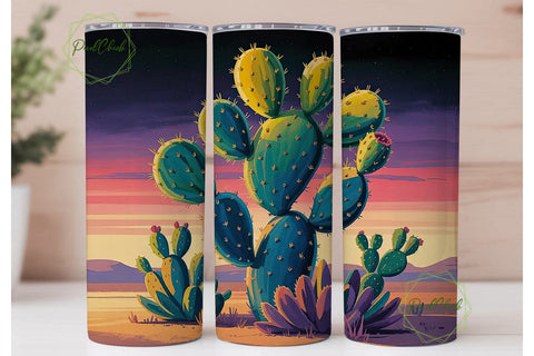 Magical Desert Sunset 20oz Tumbler Wrap Sublimation PixelChick 