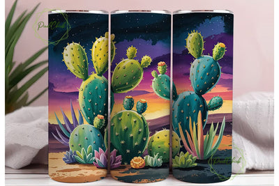 Magical Desert Sunset 20oz Tumbler Wrap Sublimation PixelChick 