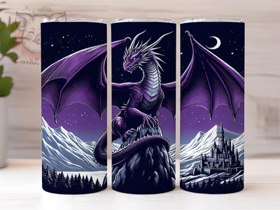 Magical Dragon 20 oz Skinny Tumbler Sublimation Design, Straight & Tapered Tumbler Png, Dragon Tumbler Png, Digital Download PNG Sublimation Lara' s Designs 