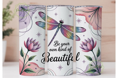 Magical Dragonfly 20oz Tumbler Wrap Sublimation PixelChick 