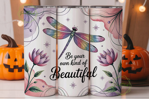 Magical Dragonfly 20oz Tumbler Wrap Sublimation PixelChick 