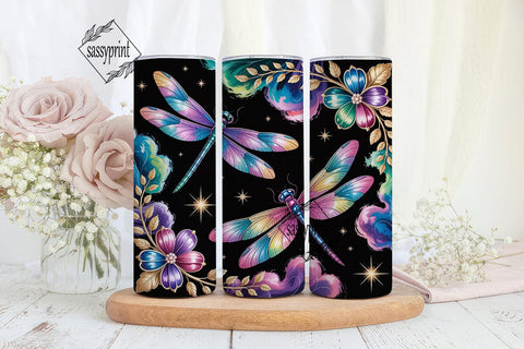 Magical Dragonfly 20oz Tumbler Wrap Sublimation sassyprint 