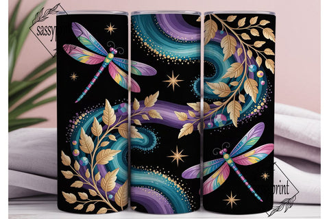 Magical Dragonfly 20oz Tumbler Wrap Sublimation sassyprint 