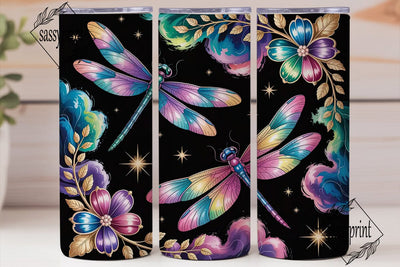 Magical Dragonfly 20oz Tumbler Wrap Sublimation sassyprint 