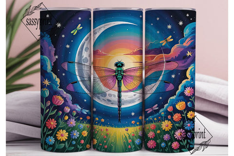 Magical Dragonfly 20oz Tumbler Wrap Sublimation sassyprint 