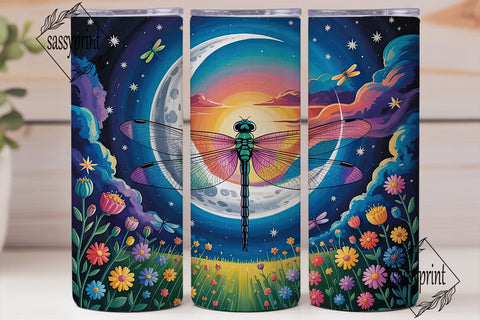 Magical Dragonfly 20oz Tumbler Wrap Sublimation sassyprint 